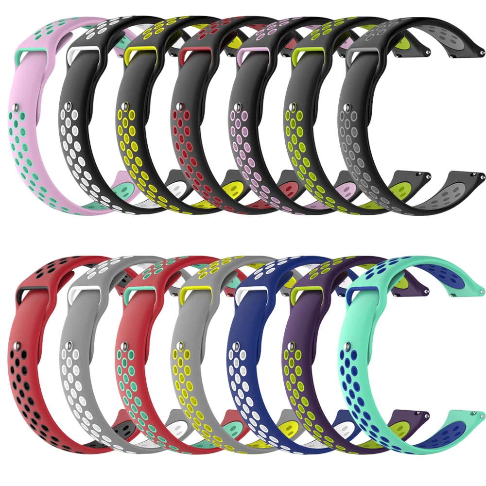 Радужный силиконовый ремешок для TicWatch Pro 3 ProX GTX спортивные водонепроницаемые