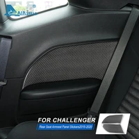 airspeed for dodge challenger 2015 2016 2017 2018 2019 2020 accessories carbon fiber car rear seat armrest panel sticker trim