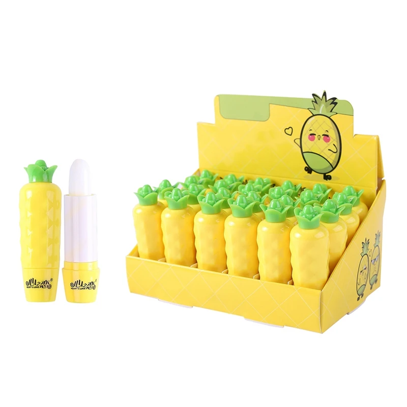 Ананасовый бальзам для губ увлажняющий гладкий с тонкими линиями осветляет цвет