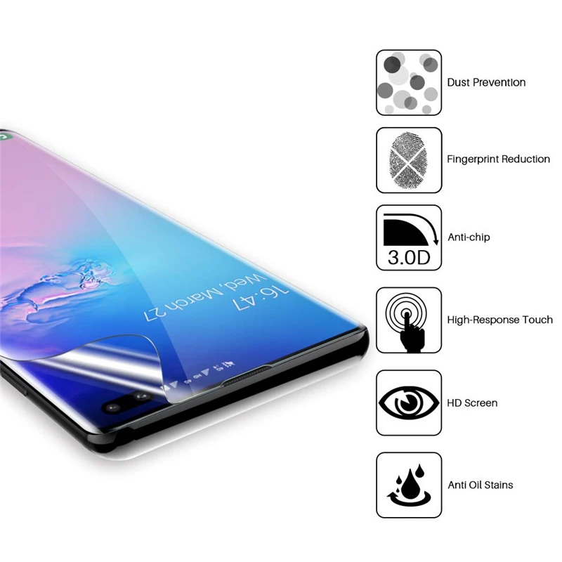3 шт 3D полное покрытие мягкий TPU протектор экрана для Samsung S10 Plus 5G S10e Защитная