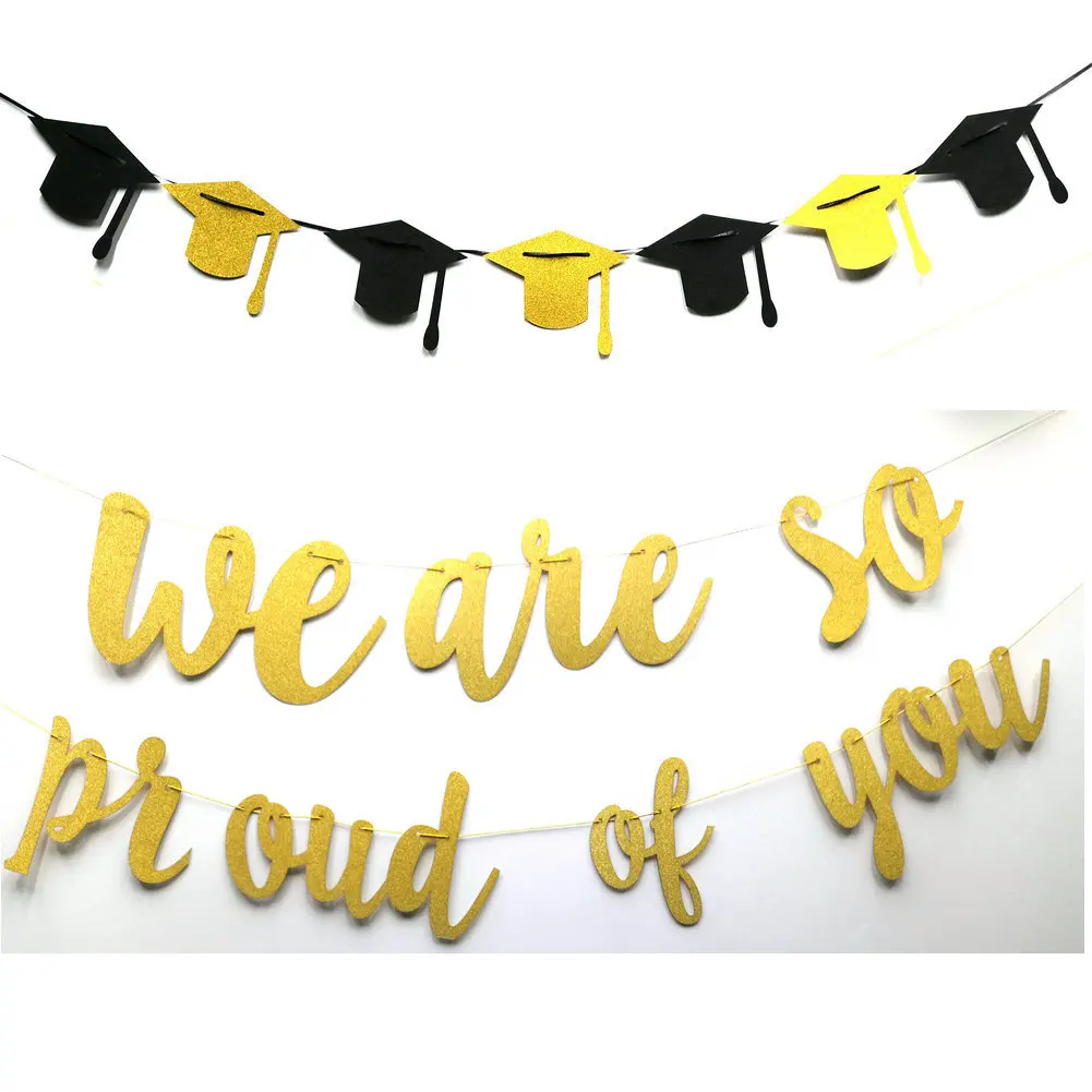 Выпускной вечерние украшения баннер доктор шляпа со звёздами флаг США гирлянда