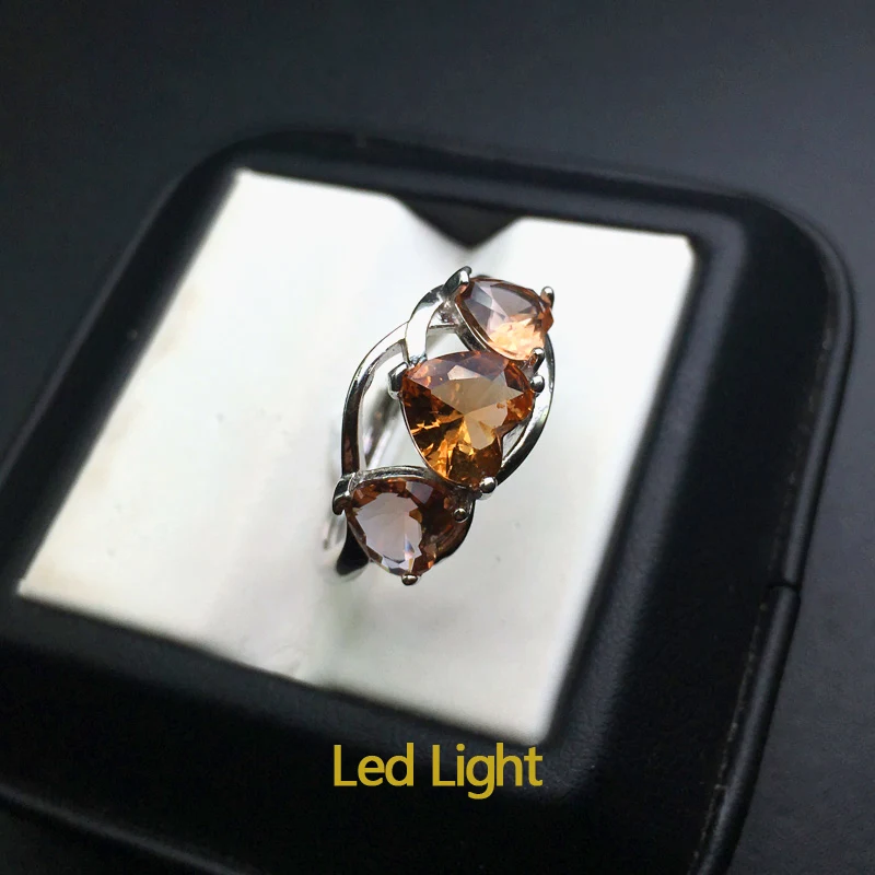 Женские кольца с зултанитом CSJ элегантные вечерние цирконом в форме сердца