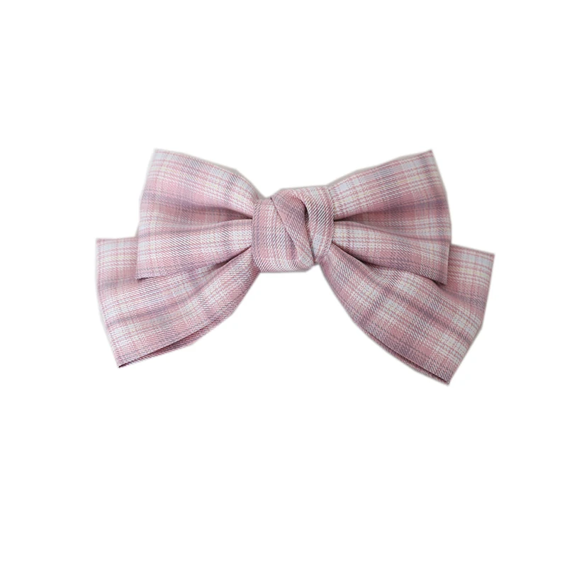 

Handmade Large Bowknot Side Clip Girl Headdress Japanese JK Uniform Plaid Hairpin Girl Hair Accessories