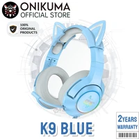 %ef%bc%88original box%ef%bc%89onikuma k9 blue cute cat ear headphone with mic gaming headset noise cancelling game led light for fps gamer