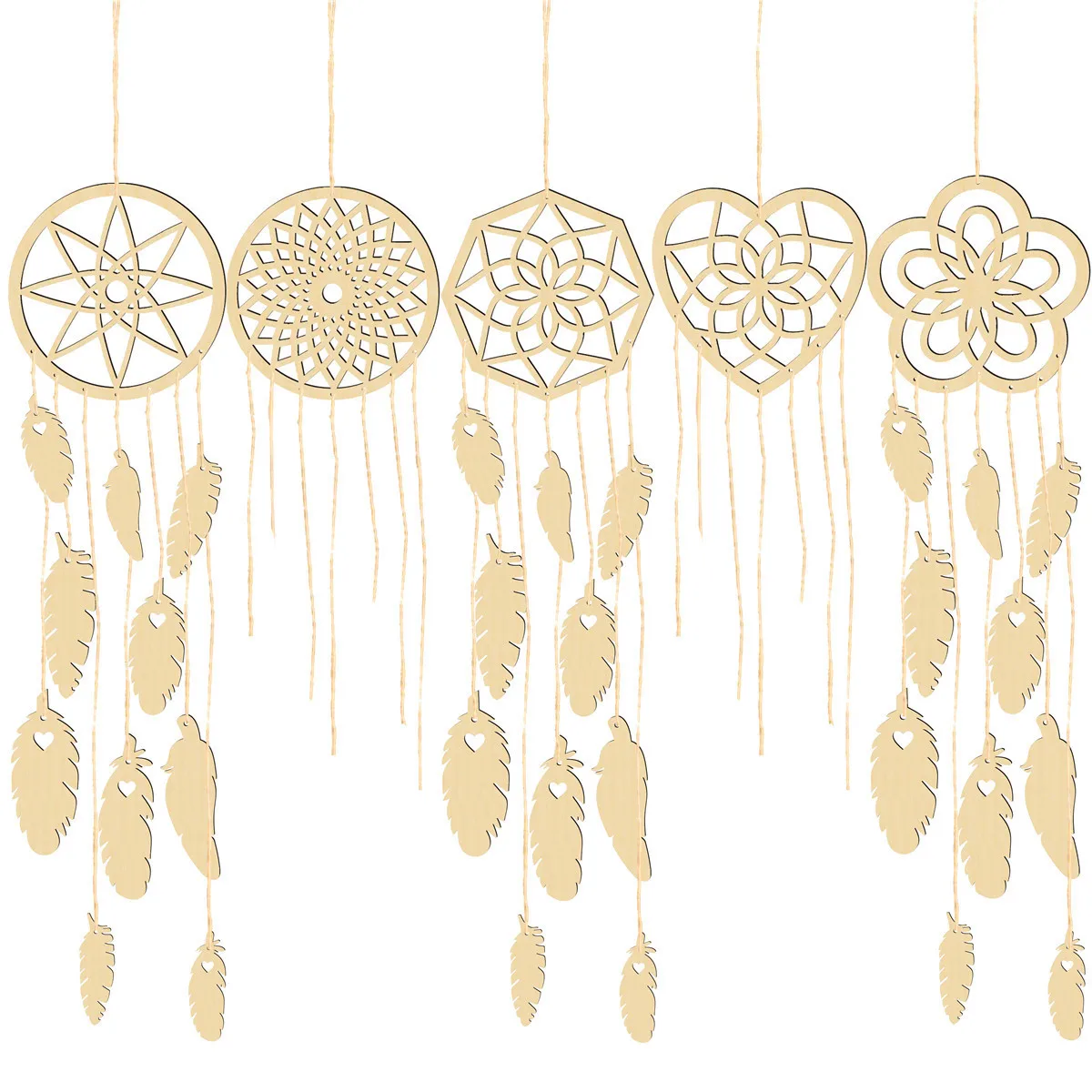 

DIY Деревянные рождественские кисточки, необработанные деревянные Ломтики для рождественской елки, подвесные украшения, деревянные Ломтики...