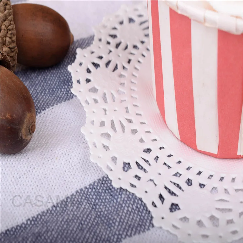 250 шт. белые круглые бумажные кружевные салфетки Кружевная салфетка для торта