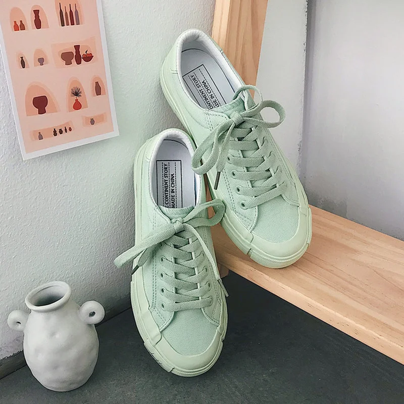 

Fashion Sneakers Women Canvas Shoes 2021 New Spring Autumn Lace-Up High Quality Platform Shoes Woman Sneakers Casual Loafers