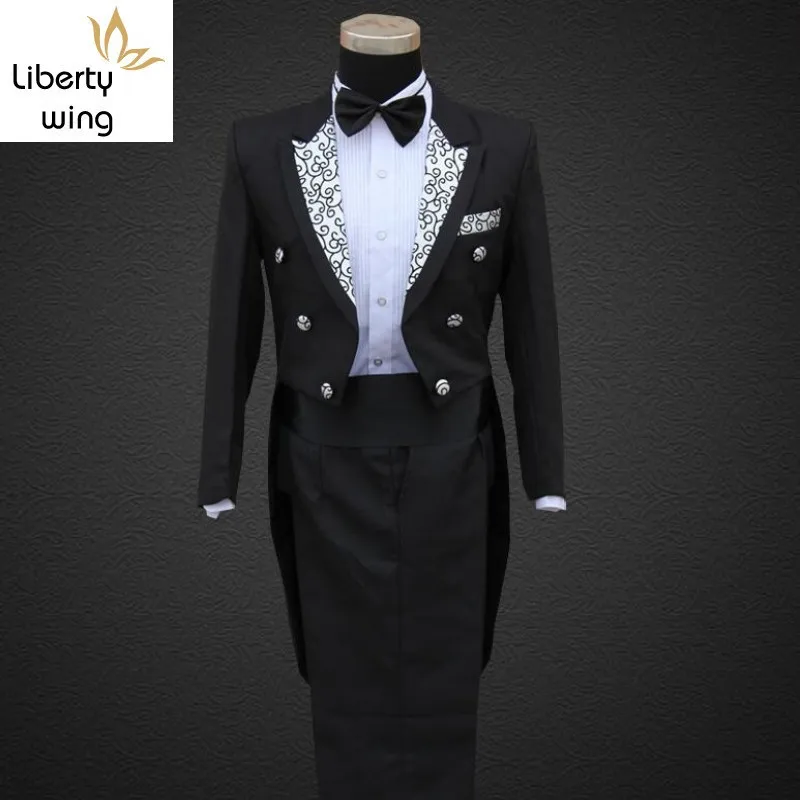Модный свадебный официальный костюм Мужская одежда для жениха брюки-смокинг с