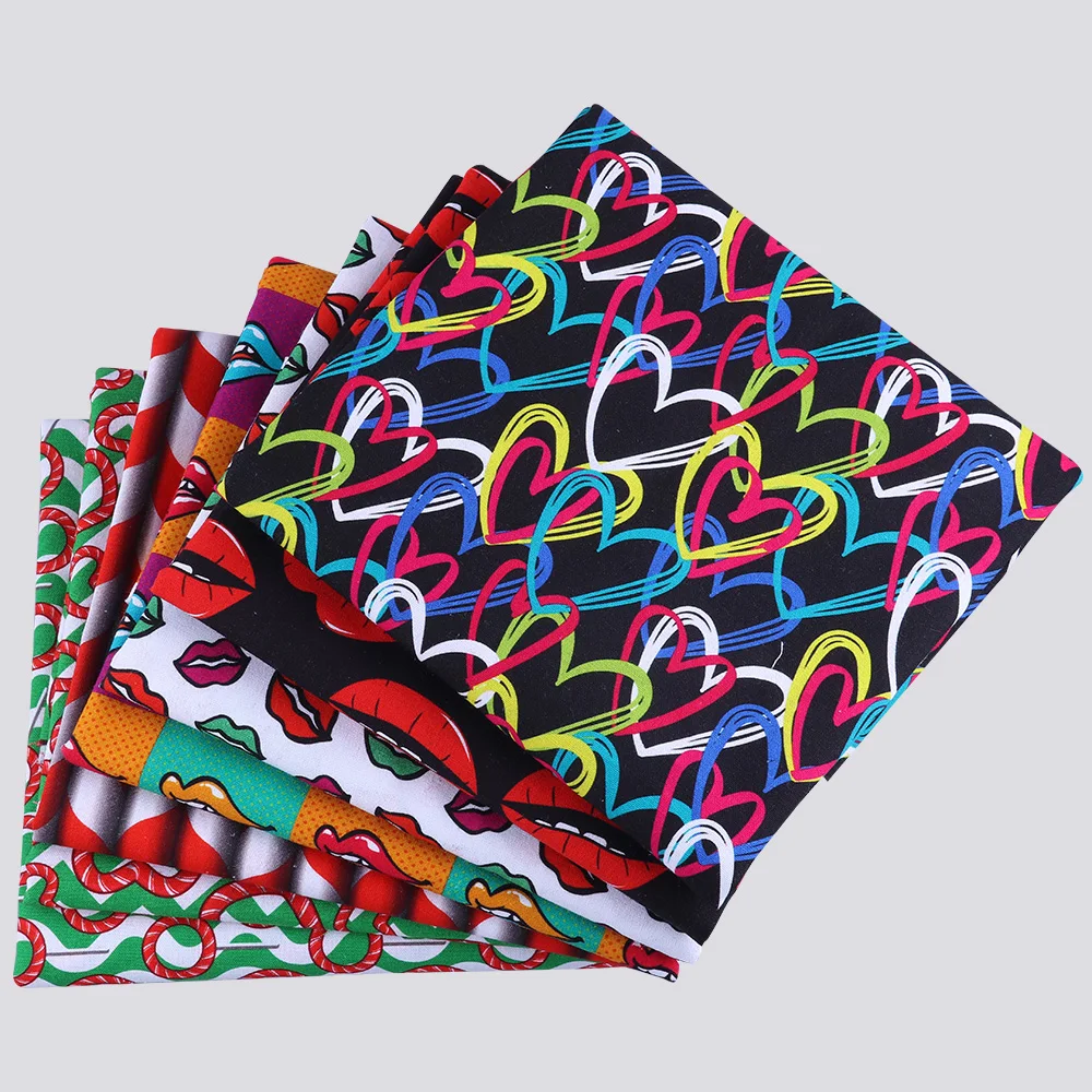 Узор на День святого Валентина 50*145 см 100% хлопчатобумажная ткань для тканей