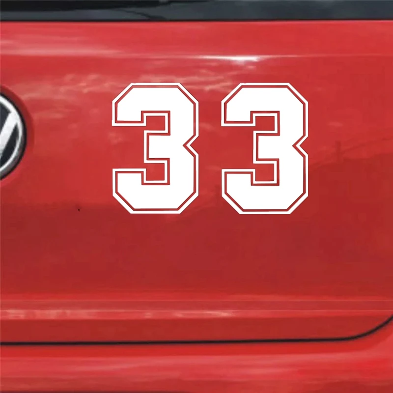 

Hot Sell Interesting Jersey number 33 Car-Sticker and Decals for Car Bumper Window Waterproof Auto Sunscreen Car18*12cm