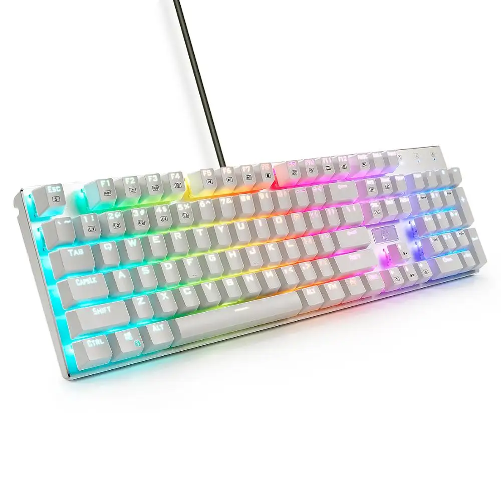 Z-88 RGB игровая клавиатура с механическими кнопками Outemu сменный 104 ключ Алюминий