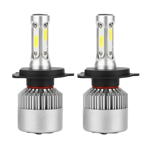 2 шт. H7 H4 светодиодный лампы фар автомобиля COB H11 H1 H13 H3 H27 9005/HB3 9006/HB4 9007 подол короче спереди и длиннее сзади) луч 80 Вт 12000LM авто фары - Испускаемый цвет: 2pcs include
