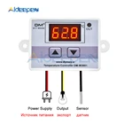 Цифровой светодиодный регулятор температуры, 10 А, 12 В, 24 В, 220 В переменного тока, XH-W3001 для инкубатора, охлаждающего, нагревательного переключателя, термостата, Датчика NTC