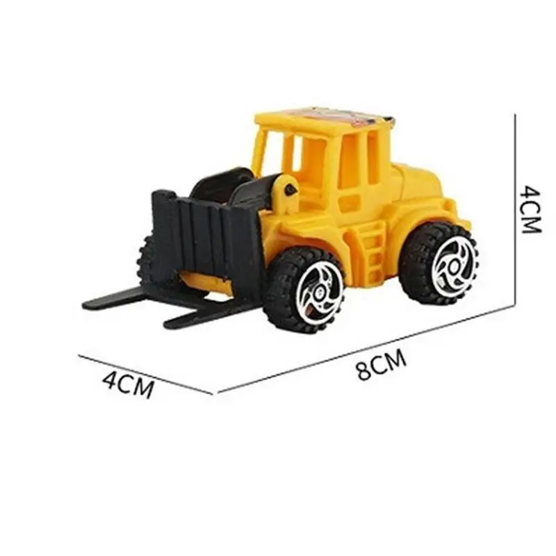

6Pcs/set Mini Engineering Vehicle Toy Car Model Diecasts Decoration Excavator Engineering Bulldozer Vehicle Cake Birthday D7N8