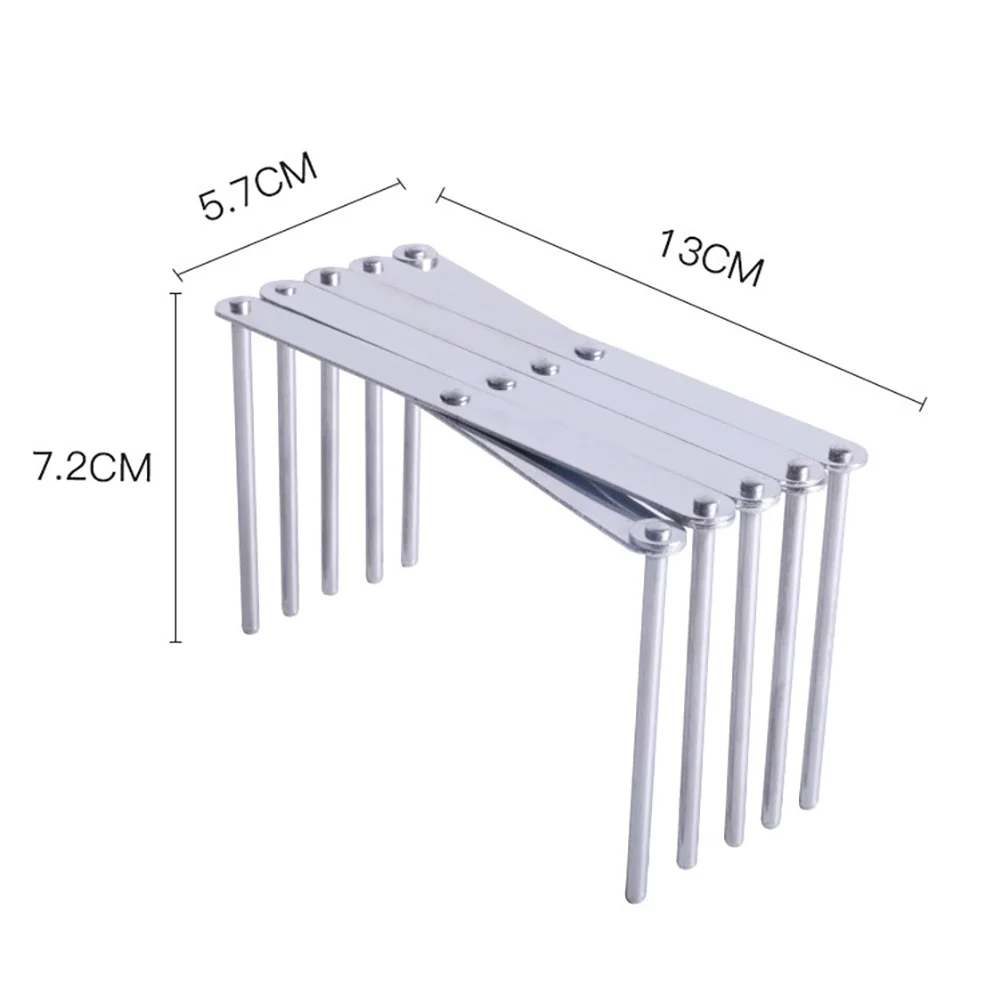 

2pcs Stainless Steel Foldable Kitchen Storage Rack Pot Cover Holder Cutting Board Rack Dish Plate Bowl Holder Kitchen Organizer