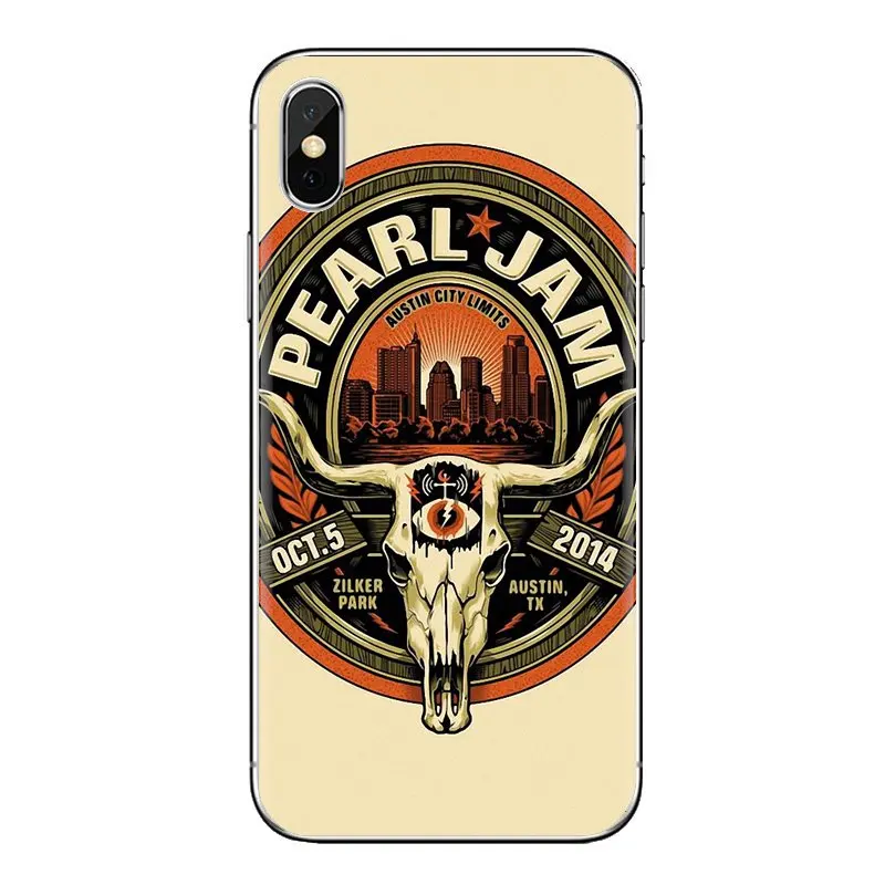 Для iPod Touch Apple iPhone 11 Pro 4 4s 5 5S SE 5C 6 6S 7 8 X XR XS Plus Max Pearl jam PJ milwaukee Rock прозрачные чехлы из