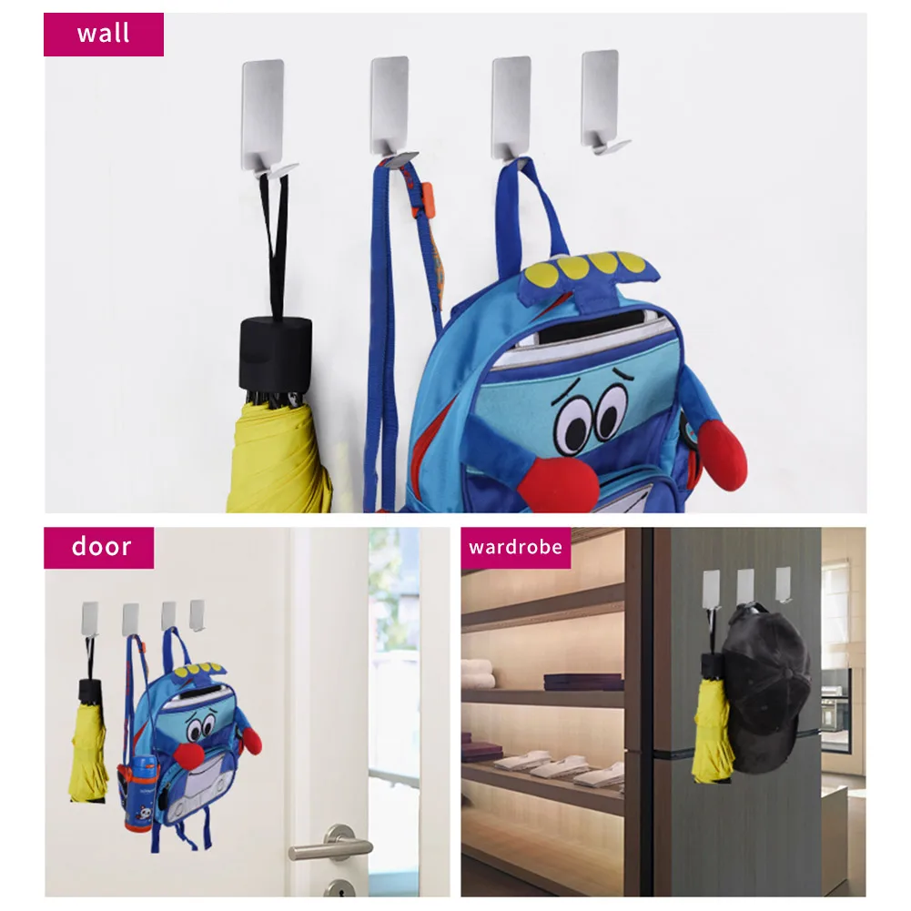 6 шт. крючки из нержавеющей стали не оставляющие следов с сильным клеем | Дом и сад