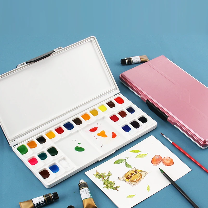 

18/26/33 Paint Palette Professional Seal Moisturizing Watercolor Gouache Oil Painting Acrylic Flip Box for Art Supplies
