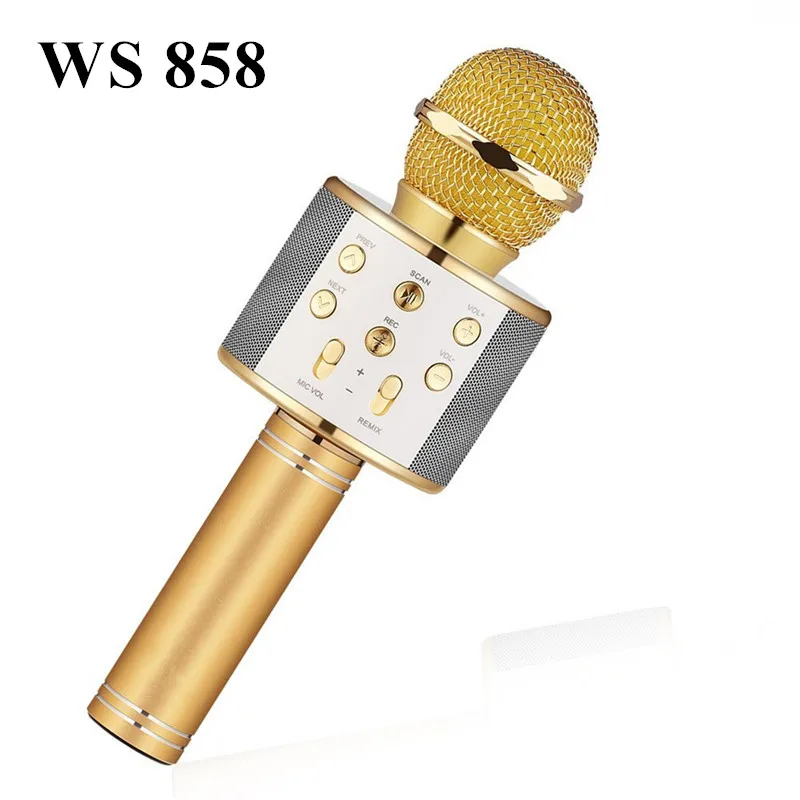 FGHGF микрофон WS858 Bluetooth беспроводной конденсаторный волшебный для караоке