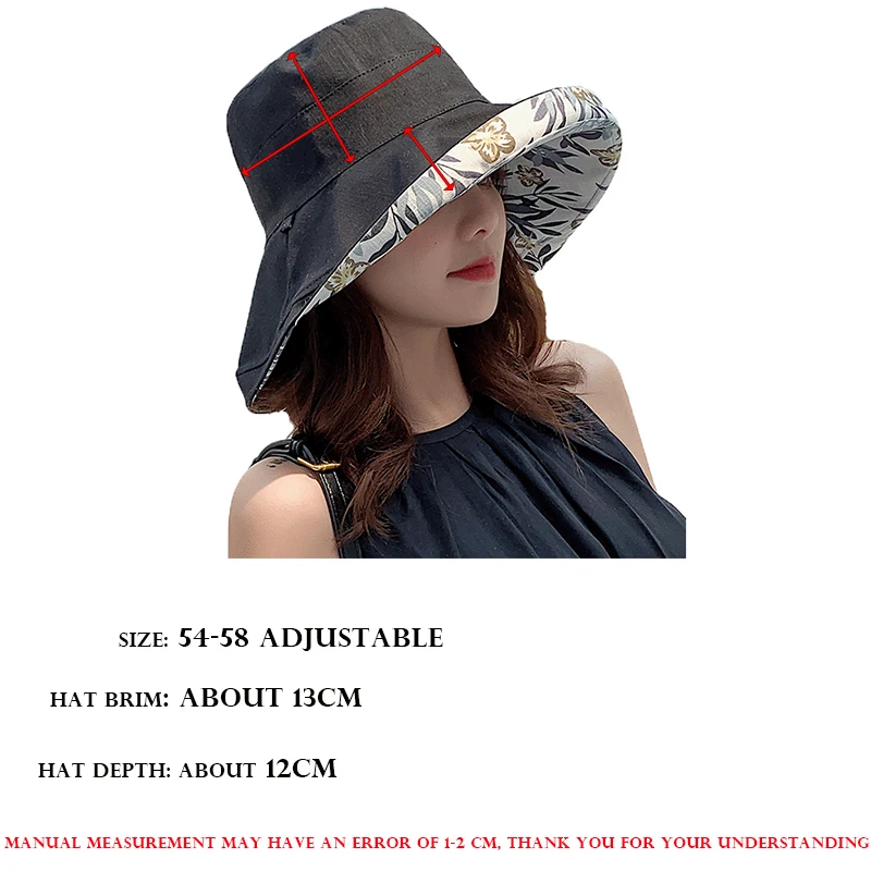 

K34 Fashion Summer Big Brim Sun Hat For Female Seaside Sun Protection UV Cap Japanese Wild Fisherman Hat Korean Version 2020 NEW