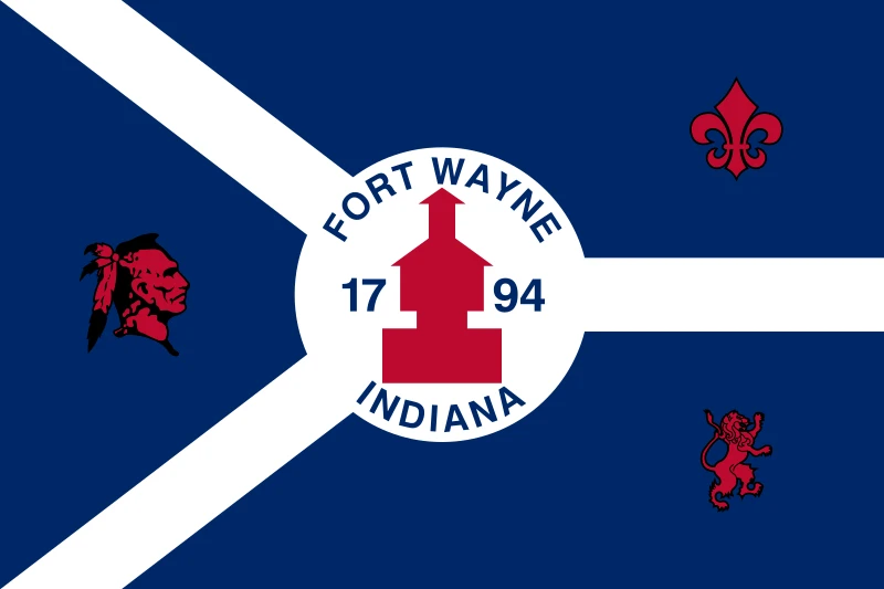 

90x150cm USA Indiana Flag of Fort Wayne Indiana