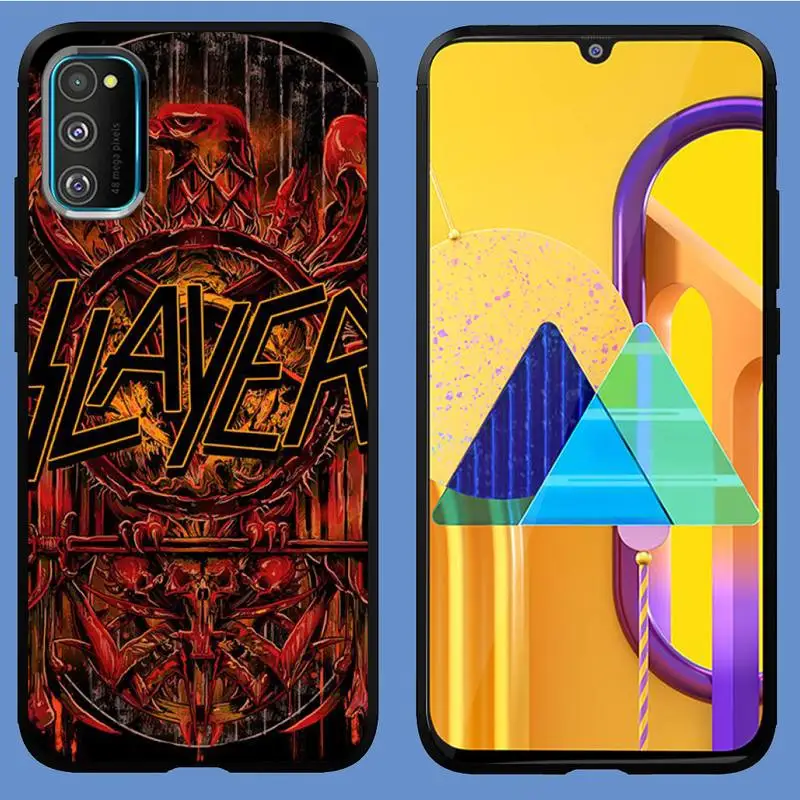 

Slayer Rock Band Trend Etui Painting Phone Case For Samsung S7 S8 S9 S10 E S20 Edge plus lite 2019 Black soft nax fundas cover