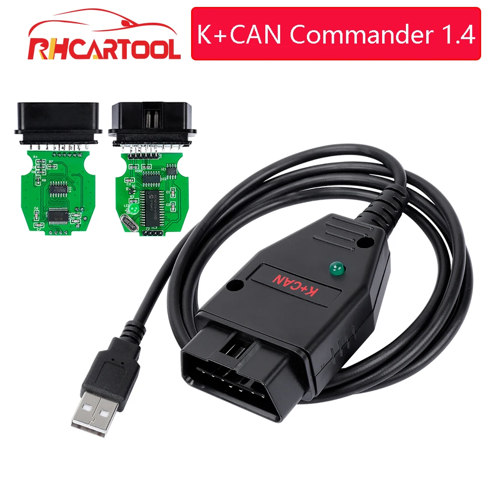 

Диагностический инструмент, кабель интерфейса для VW/AUDI, OBD2 для VAG K + CAN Commander 1,4 с чипом FTDI FT232RL PIC18F258