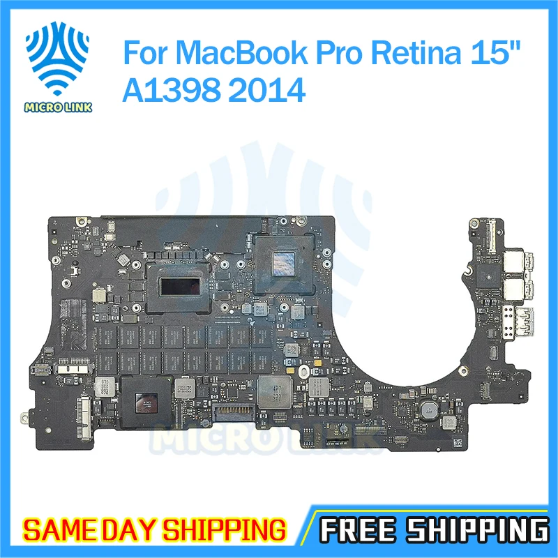 

Original A1398 Motherboard for MacBook Retina 15" Late 2013 2014 i7 2.3GHz 2.5GHz 16GB RAM Logic Board 820-3787-A
