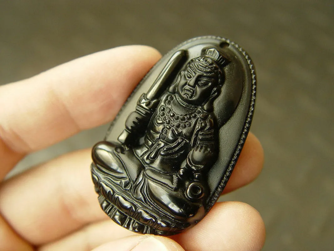 Обсидиан черный аланана Acala драгоценный камень благословение удачи ювелирные