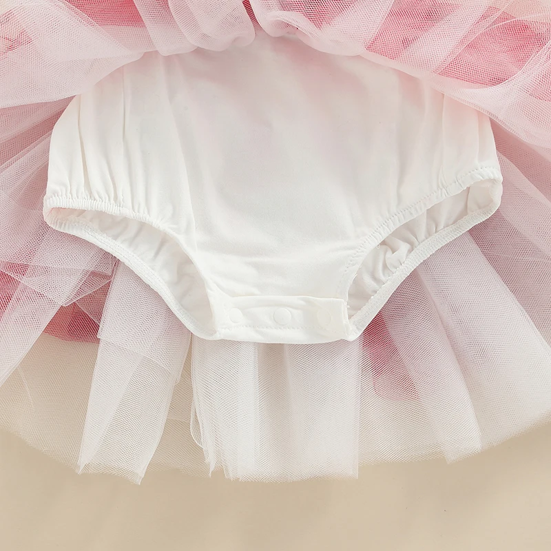 Комбинезон для маленьких девочек на День святого Валентина платье бретелях боди