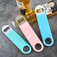 3pcslot portable stainless steel flat beer opener durable metal kitchen bar tool personalized long can bottle opener