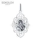 Иконка SOKOLOV из серебра Икона Божьей Матери Владимирская, Серебро, 925, Оригинальная продукция