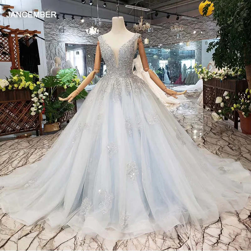 Женское вечернее платье трапециевидной формы HTL099G длинное свадебное без рукавов