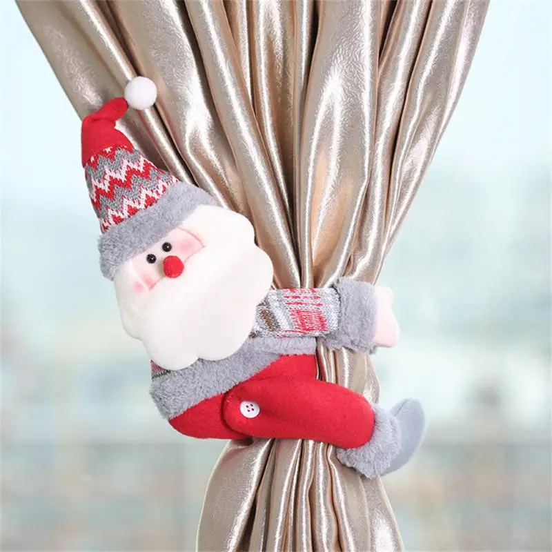 

Christmas Curtain Holder Santa Elk Cristmas Ornaments Merry Christmas Decorations For Home Xmas Gifts Noel Navidad 2021 New Year