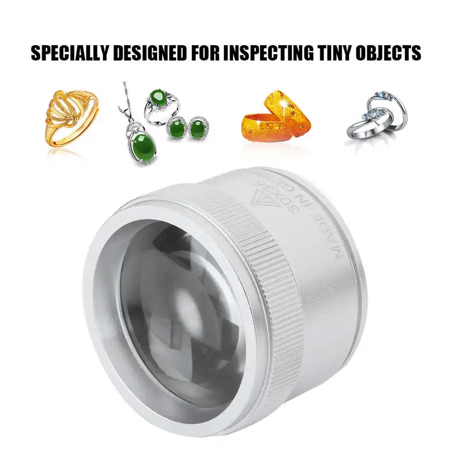 Ручное портативное увеличительное стекло 30X для идентификации товара инструмент