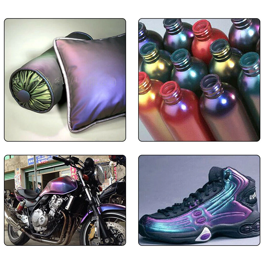 

10g Car Chameleon Pigments Paint Powder Coating Auto Accessories Decoration Crystal Mud DIY Pearlescent Powder