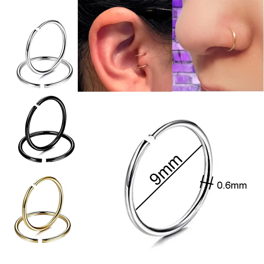 10 шт./упак. модное ювелирное изделие для тела 9*0 6 мм из нержавеющей стали носа