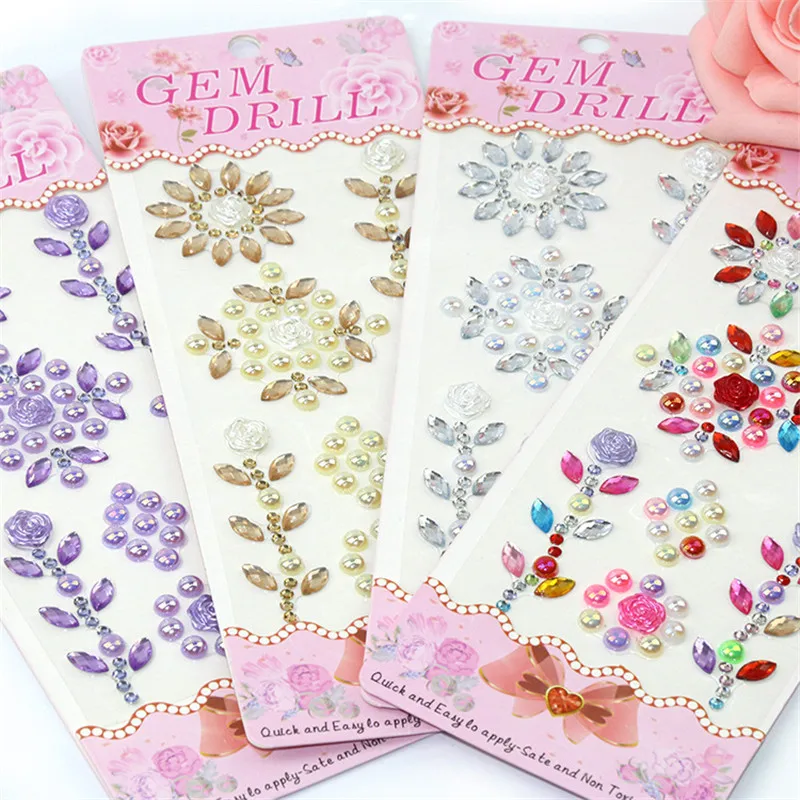 Стразы из смолы с жемчугом бабочки розы сделай сам ручная работа для мобильного