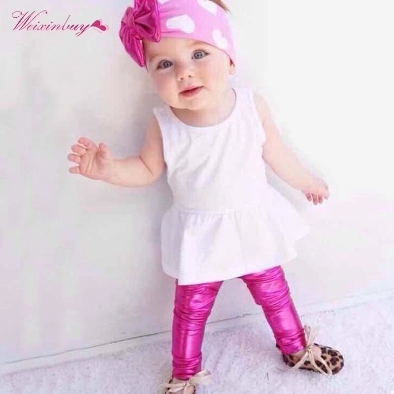 Детские леггинсы из искусственной кожи для девочек|Леггинсы| |