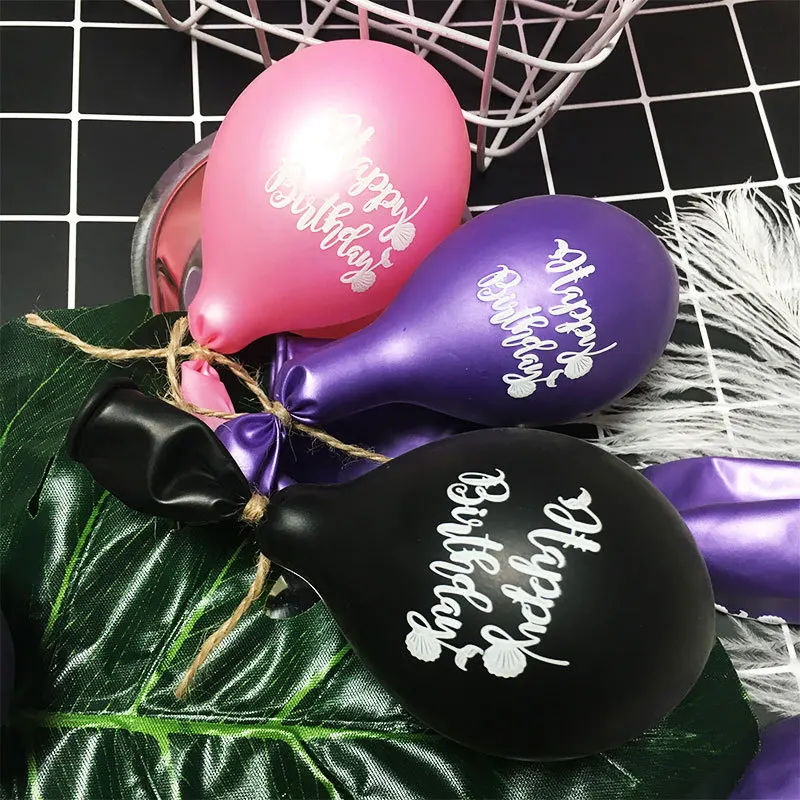 

100 Pcs/Pack 12 Inch Balloon Happy Birthday Latex Balloons Birthday Party Baby Shower Diy Decor Supplies