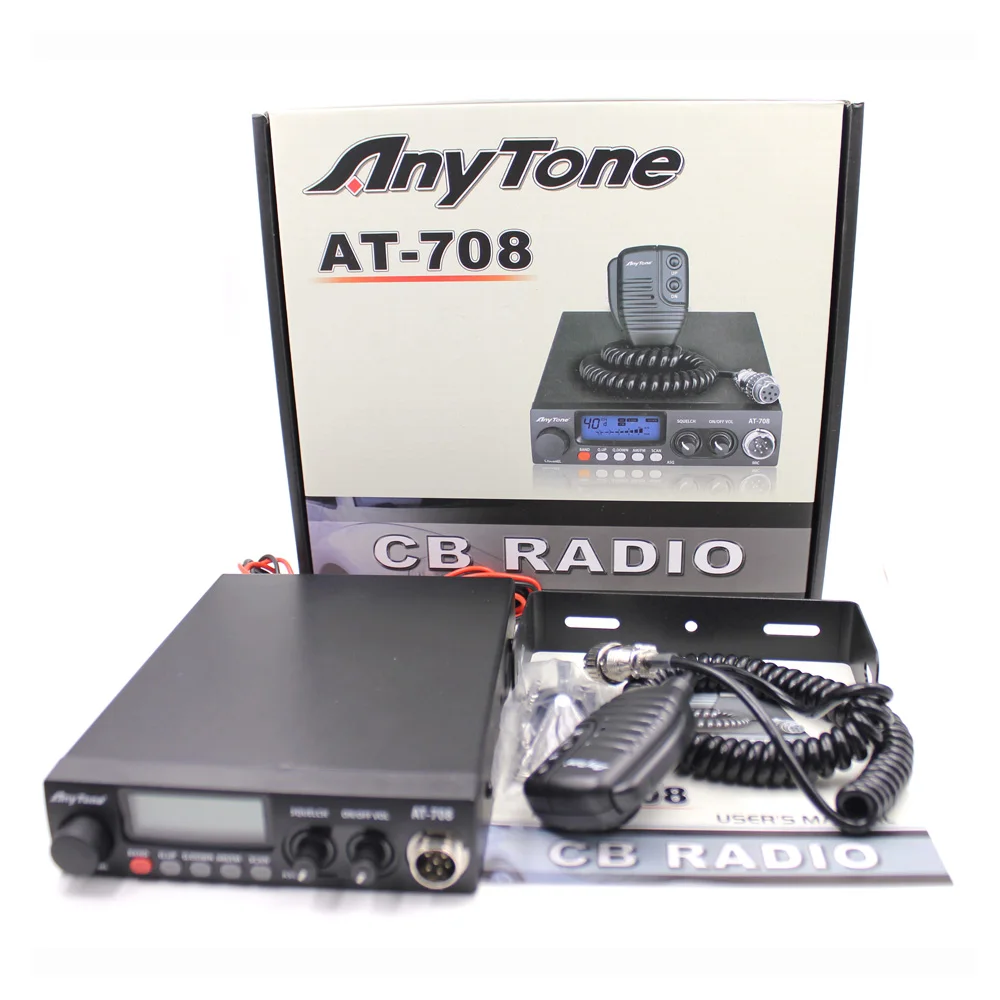 Anytone AT 708 Plus CB Radio 8W 27MHz 480AM 480FM 24 265 29 655 MHZ Высококачественная Автомобильная