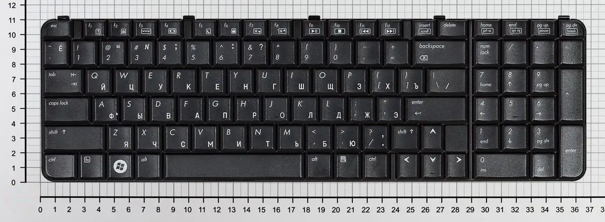 Клавиатура для HP Pavilion HDX9000 HDX9100 HDX9200 HDX9300 HDX9400 Series Русская Чёрная p/n: 442101-001 |