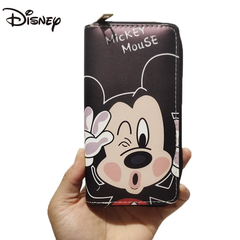 

Disney New Cartoon Lady Wallet Cute Mickey Long Zipper High Quality PU Anime Wallet Large Capacity Multi-card Luxury Wallet