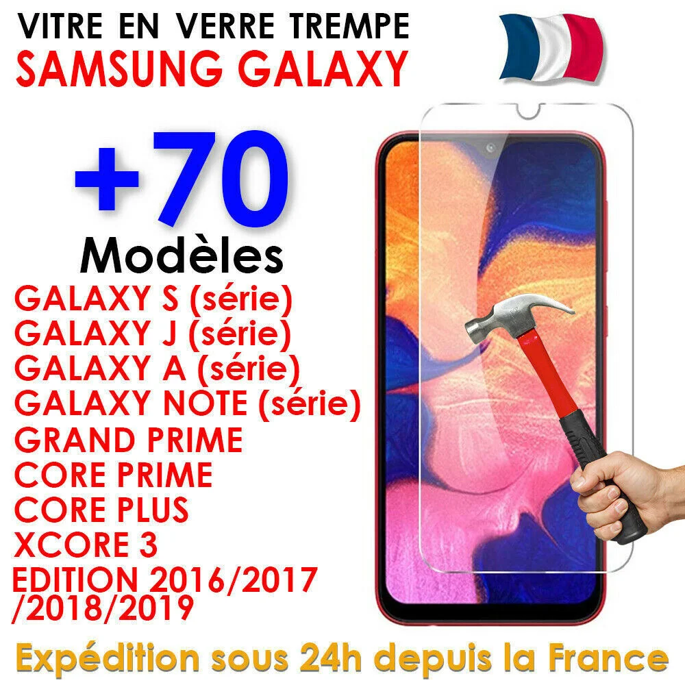 

For Samsung S9/10/S8/A5/J6/A10/A20e/A21s/A41/A42/A51 Vitre Protection Verre Tremp