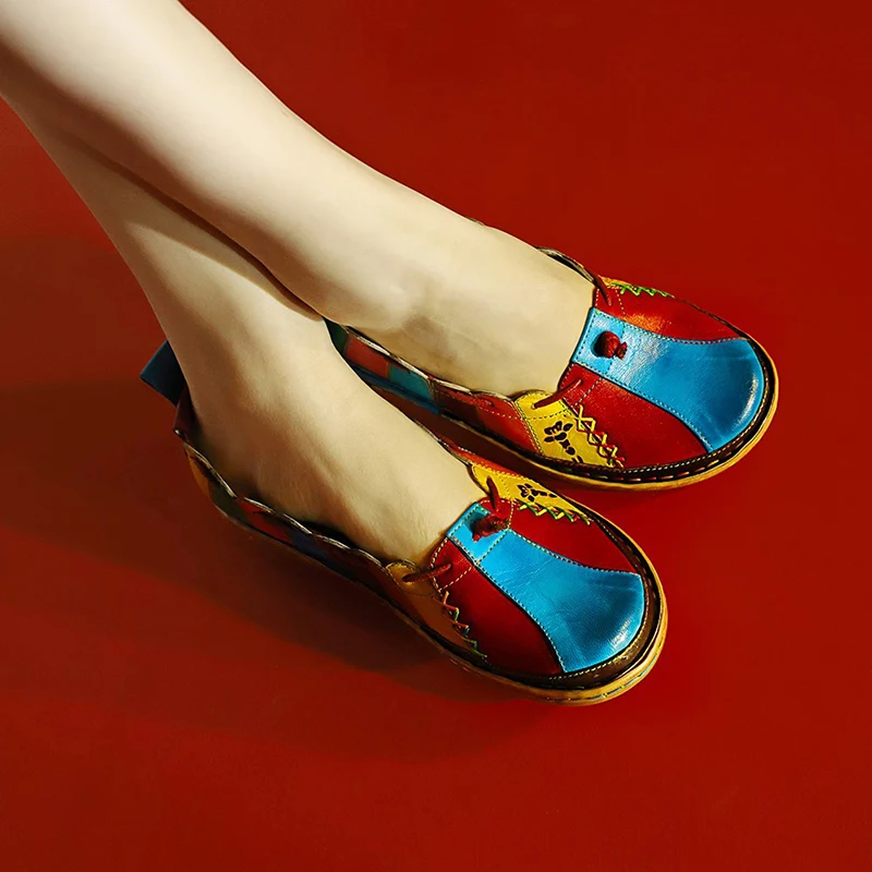 SONDR/bohemian chaussures femmes nouveau/2019 г. женские туфли на танкетке из натуральной кожи