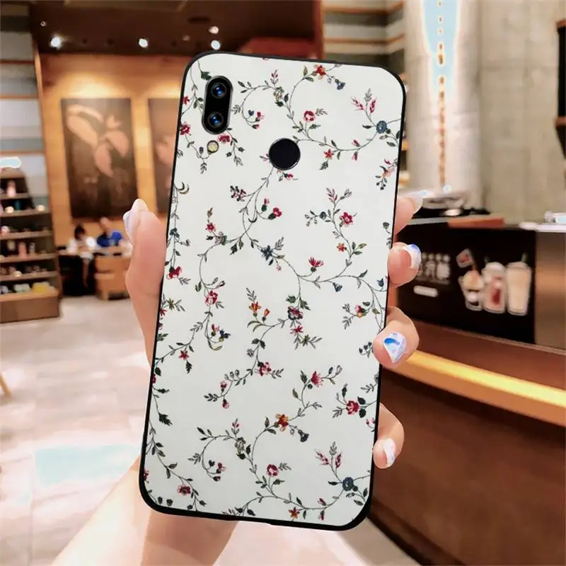 

Simple floral pattern fashion luxury painting Phone Case For Xiaomi Redmi note 7 8 9 t k30 max3 9 s 10 pro lite