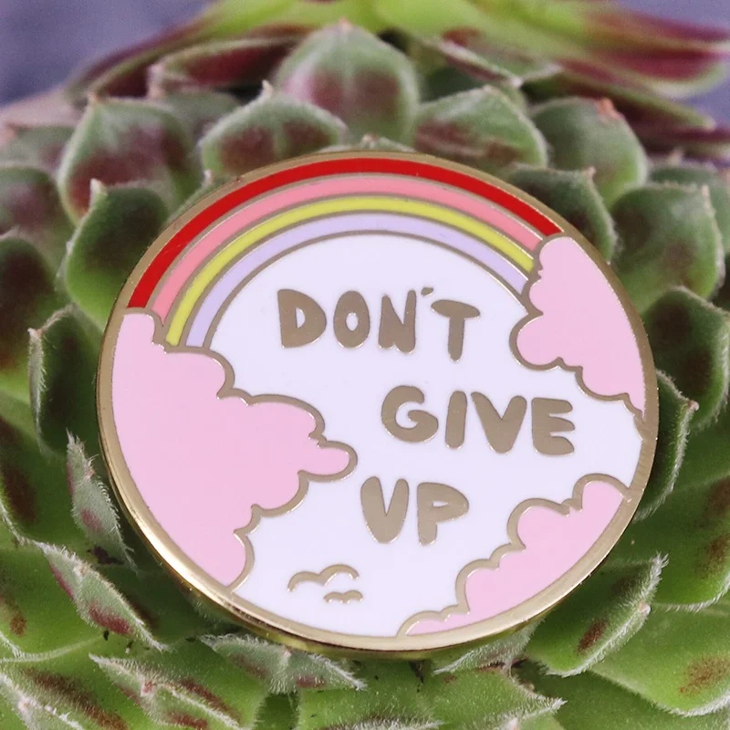 Не сбрасывайте булавку с отворотами daydream Радужная яркая Мотивационная