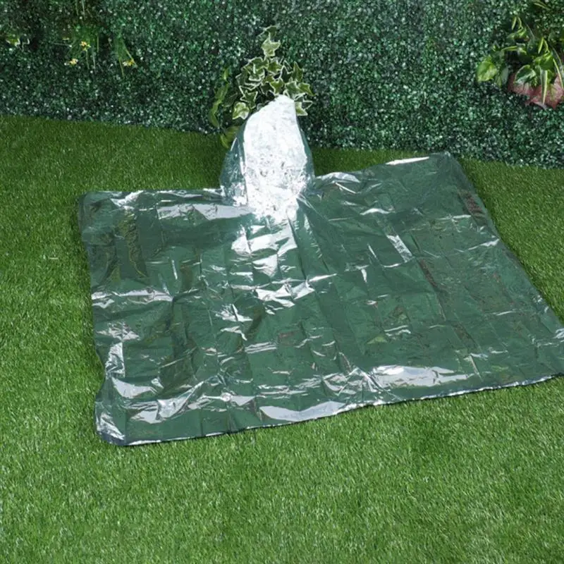 Аварийное майларовое термальное пончо компактный водонепроницаемый дождевик