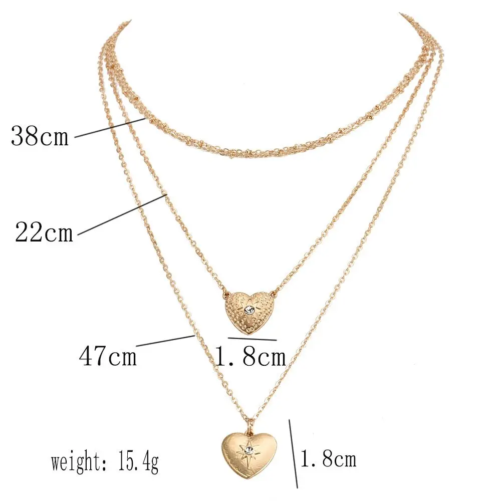 Новинка 2019 богемное ожерелье в форме сердца с искусственным кристаллом для