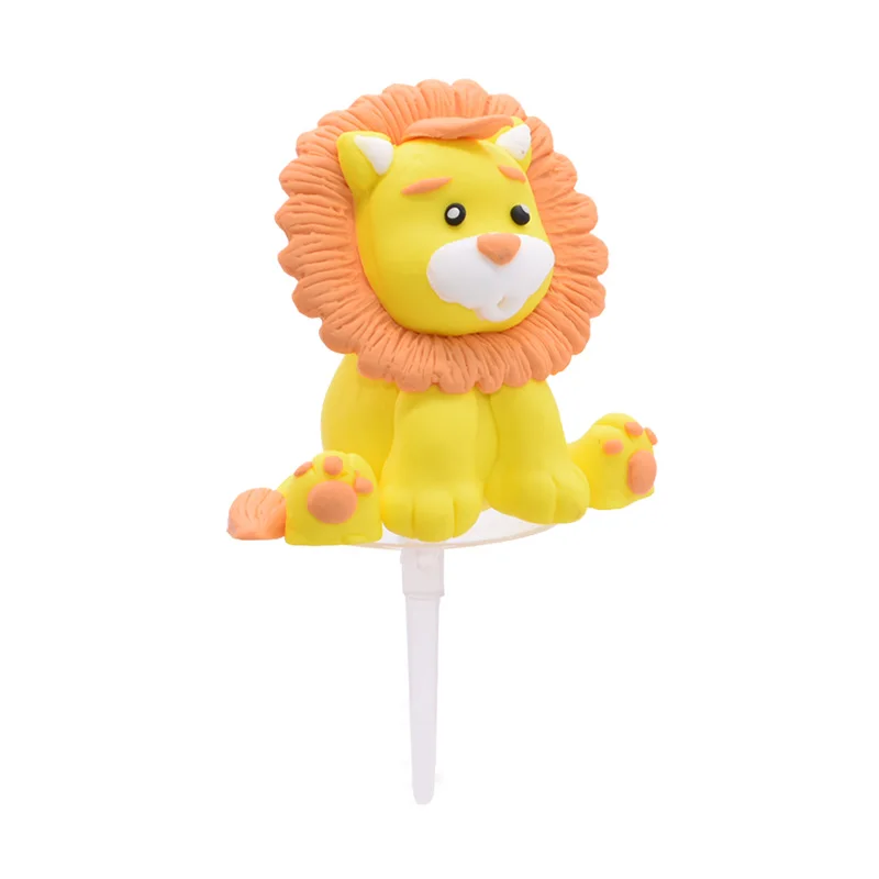 Тематический торт в лесу джунглей с животными Topper Lion Panda товары для вечеринки